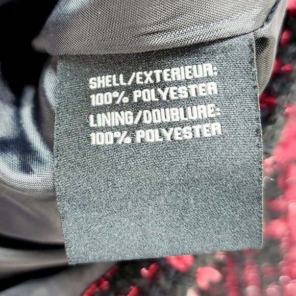 Bagatelle Collection Tweed Jacket Pea Coat Size S Women's Red Black Plaid - Picture 5 of 11